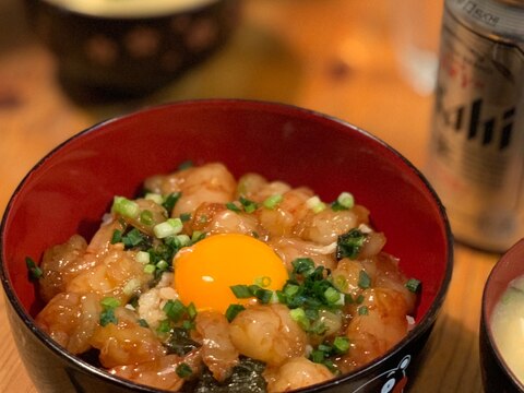 赤海老のユッケ丼